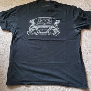 TUNERCULT NISSAN GT-R Engine graphic tee black size XL R35 VR38DETT